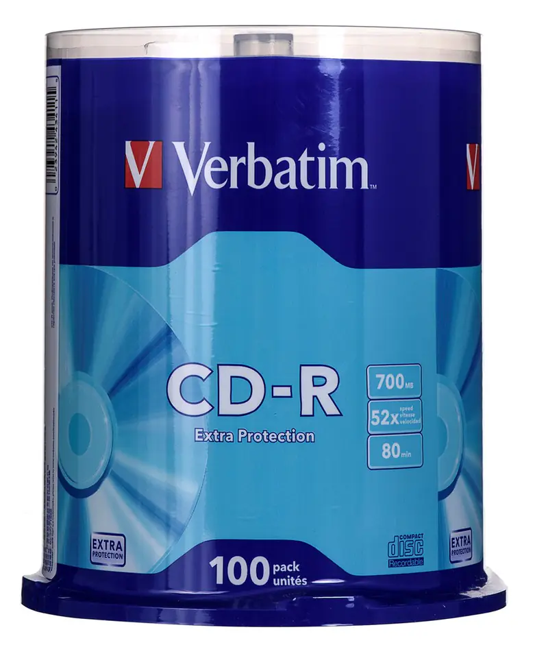 ⁨Verbatim CD-R Extra Protection 700 MB 100 pc(s)⁩ at Wasserman.eu