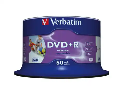 ⁨Płyta DVD Verbatim 43512 (4,7GB; 16x; 50szt.; Spindle)⁩ w sklepie Wasserman.eu