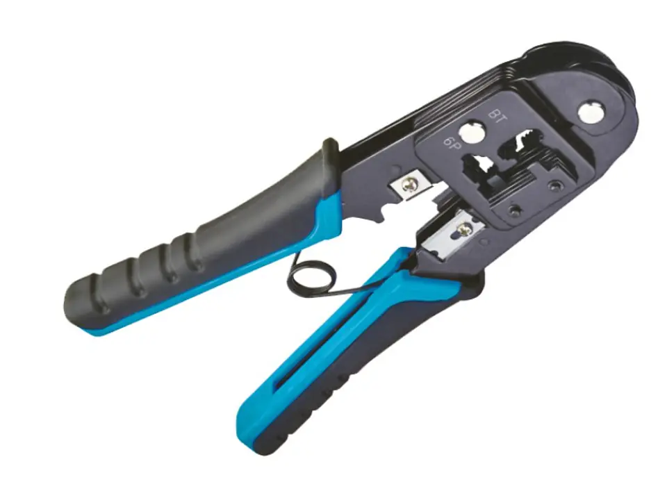 ⁨A-LAN crimping tool 6p8p for network cables NI024 (black)⁩ at Wasserman.eu