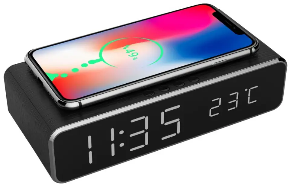 Gembird DAC-WPC-01 alarm clock Digital alarm clock Black at Wasserman.eu
