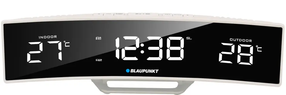 ⁨Blaupunkt CR12WH alarm clock Digital alarm clock Black, White⁩ at Wasserman.eu