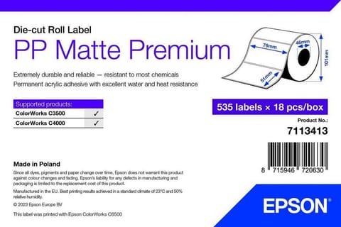 ⁨Epson Printer Label White⁩ w sklepie Wasserman.eu