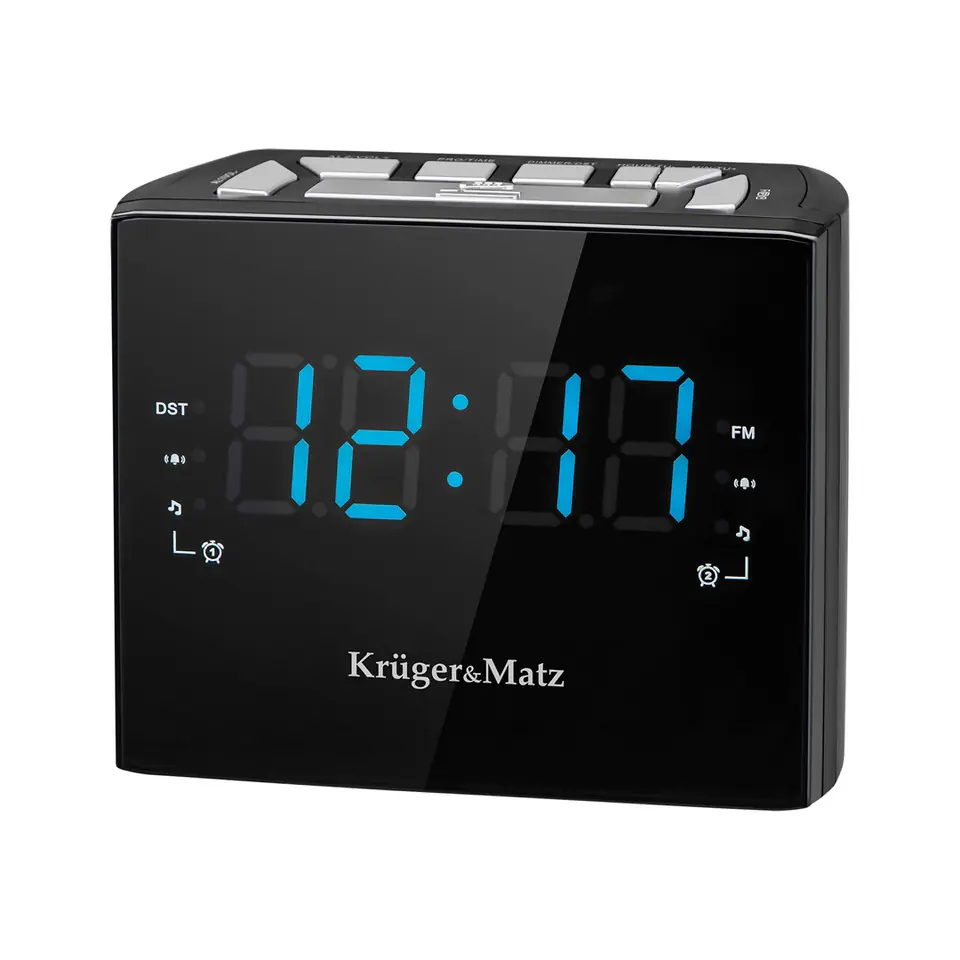 ⁨Kruger & Matz KM0812 radio Clock Digital Black⁩ at Wasserman.eu