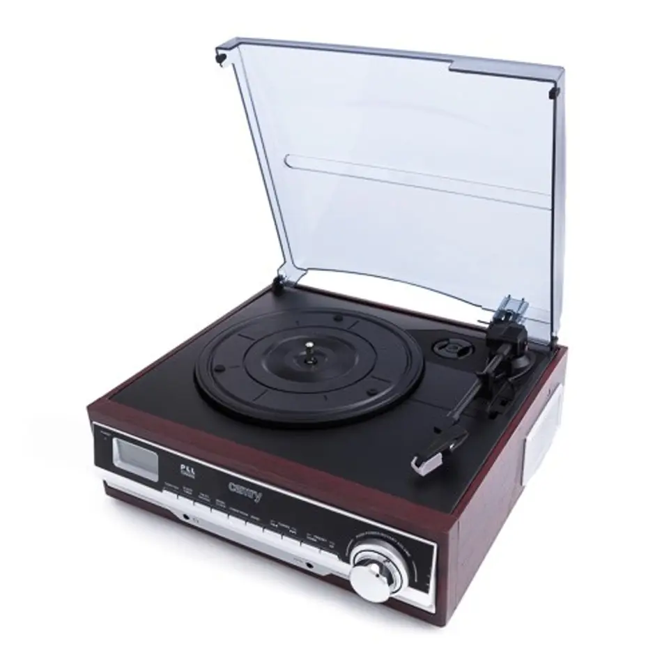 ⁨Camry Premium CR1113 Belt-drive audio turntable Black, Chrome, Wood⁩ at Wasserman.eu