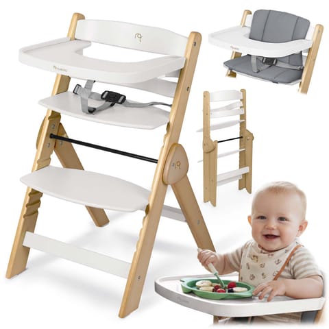 ⁨Drewniane krzesełko do karmienia Nukido Timo⁩ w sklepie Wasserman.eu