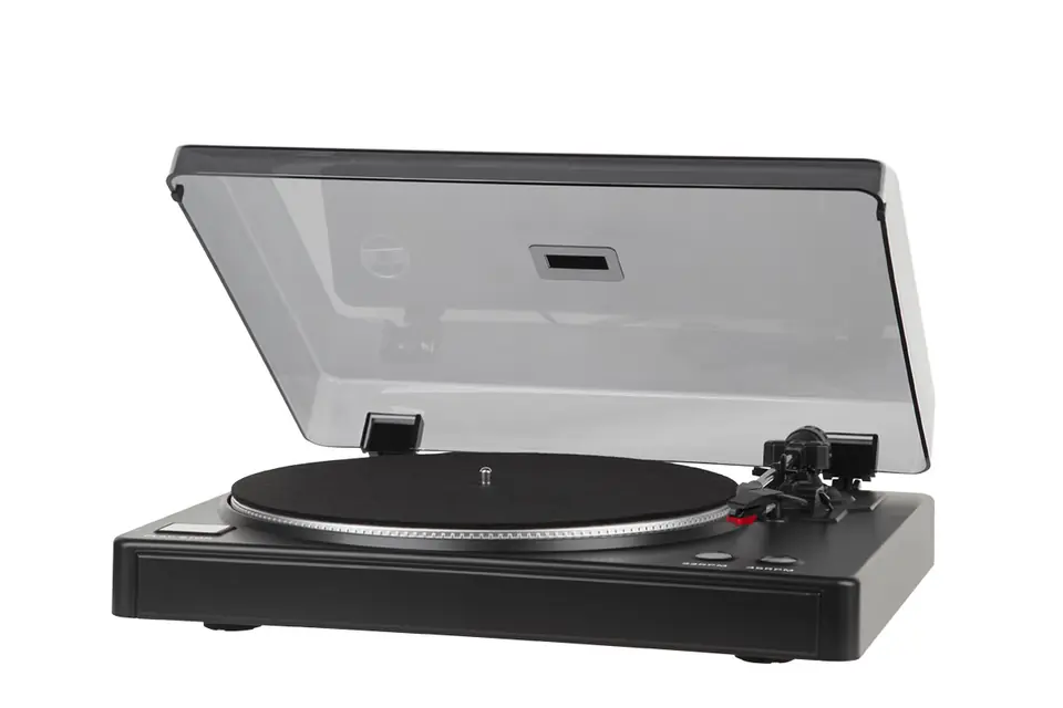 ⁨Krüger&Matz TT-501 Belt-drive audio turntable Black⁩ at Wasserman.eu