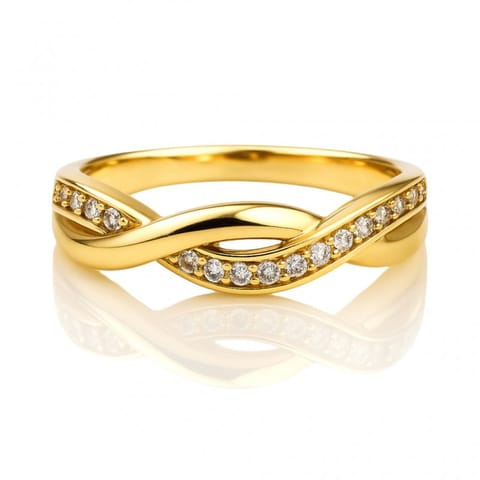 ⁨Pierścionek stal chirurgiczna platerowana złotem, z cyrkoniami PST978, Rozmiar pierścionków: US8 EU17⁩ w sklepie Wasserman.eu