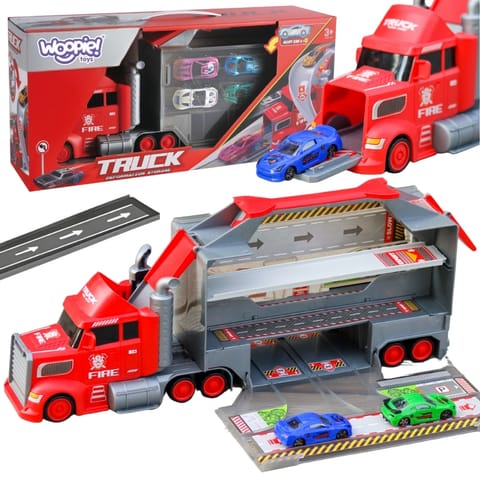⁨WOOPIE Zestaw Ciężarówka Laweta Garaż Tor Wyścigowy⁩ w sklepie Wasserman.eu