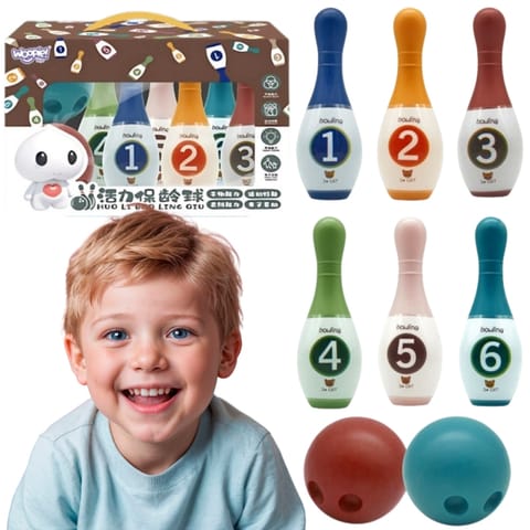 ⁨WOOPIE Kolorowe Kręgle dla Dzieci Cyferki⁩ w sklepie Wasserman.eu