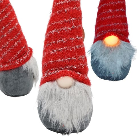 ⁨SKRZAT Z DŁUGĄ CZERWONĄ CZAPKĄ I ŚWIECĄCYM NOSEM 10x9x42CM⁩ w sklepie Wasserman.eu