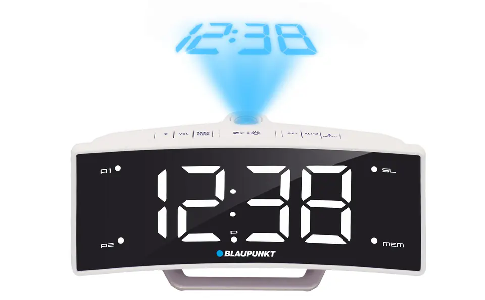 ⁨Blaupunkt CRP7WH radio Clock Black, White⁩ at Wasserman.eu