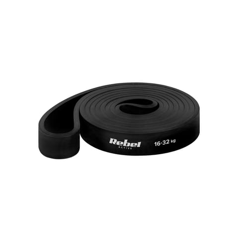 ⁨Guma do ćwiczeń TPE - Power Band PT-3, czarna 16-32 kg  REBEL ACTIVE⁩ w sklepie Wasserman.eu