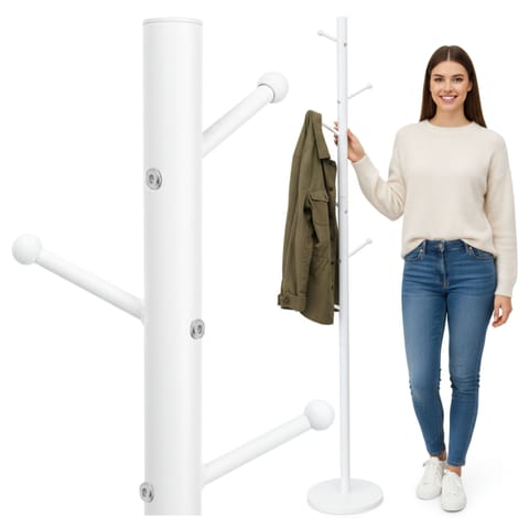 ⁨Wieszak stojący Niko biały⁩ w sklepie Wasserman.eu