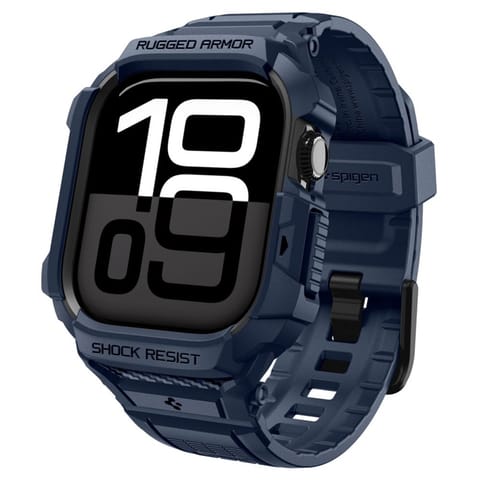 ⁨Spigen Rugged Armor Pro V2 – Pasek z obudową do Apple Watch 10 / 11 42 mm (Navy Blue)⁩ w sklepie Wasserman.eu