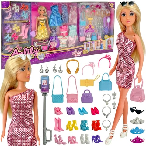 ⁨WOOPIE ROYAL Lalka Lili Modelka Stylistka Modowa z Akcesoriamii⁩ w sklepie Wasserman.eu