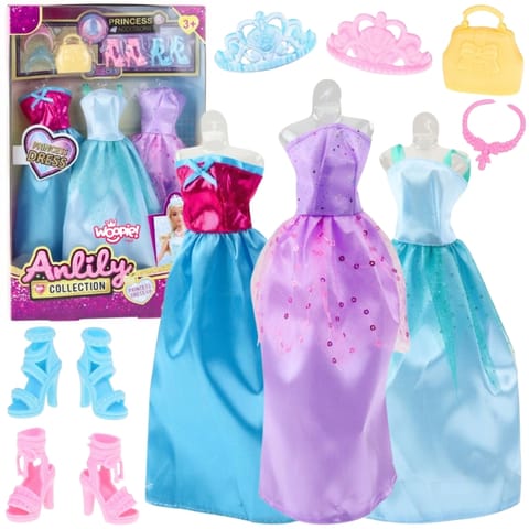 ⁨WOOPIE ROYAL Zestaw Modowy Dla Lalek Sukienki Buty Biżuteria Akcesoria⁩ w sklepie Wasserman.eu