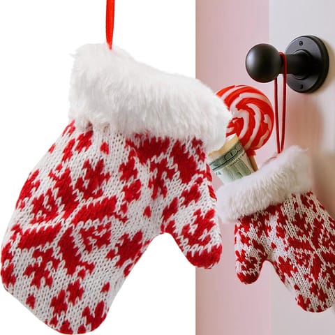 ⁨ZAWIESZKA RĘKAWICZKA NA PREZENTY 12CM BIAŁA⁩ w sklepie Wasserman.eu