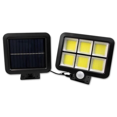 ⁨NAŚWIETLACZ LED 6*COB 4W SOLARNY + PIR 1593⁩ w sklepie Wasserman.eu