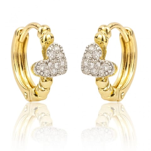 ⁨Kolczyki ze stali szlachetnej pozłacane 14k złotem, KST3482⁩ w sklepie Wasserman.eu