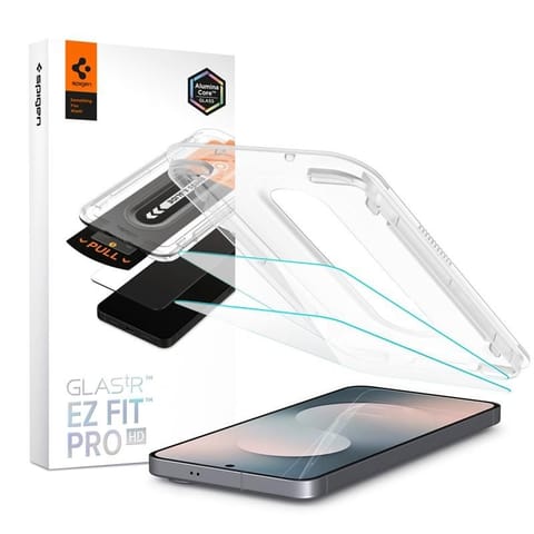 ⁨Spigen GLAS.TR EZ Fit Pro 2-Pack - Szkło hartowane do Samsung Galaxy S25 FE⁩ w sklepie Wasserman.eu