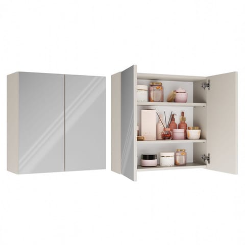 ⁨Szafka Łazienkowa Wisząca Z Lustrem Nad Umywalkę POLA 2DL 2 Drzwi KASZMIR⁩ w sklepie Wasserman.eu