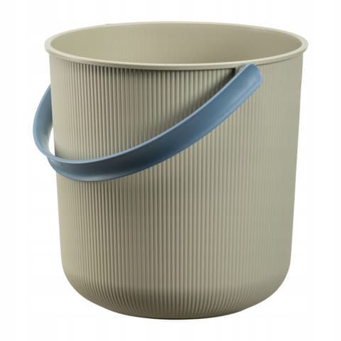 ⁨Wiadro z rączką Akita Plast Team, Kolor beżowy, Pojemność 10L, Średnica 24cm, Pokrywa sprzedawana oddzielnie, Materiał z recykli⁩ w sklepie Wasserman.eu