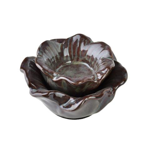 ⁨YARINE Świecznik Kwiat 11x11x6cm fioletowy⁩ w sklepie Wasserman.eu