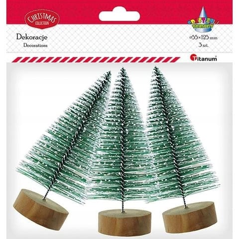 ⁨Ozdoba świąteczna choinka 5x13cm (3 sztuki) 628093 TITANUM⁩ w sklepie Wasserman.eu