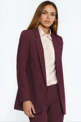 ⁨Klasyczna niezapinana bordowa marynarka - Z89 (kolor bordo, rozmiar 44)⁩ w sklepie Wasserman.eu