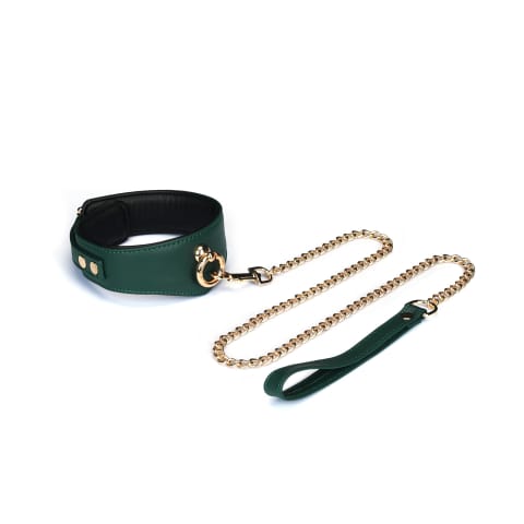 ⁨Obroża Mossy Chic Leather Curved Collar Liebe Seele⁩ w sklepie Wasserman.eu