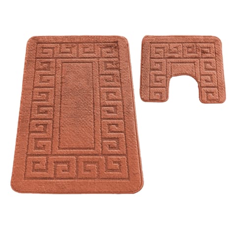 ⁨Komplet łazienkowy Montana z wycięciem Ethnic Ginger Komplet (50 cm x 80 cm i 40 cm x 50 cm)⁩ w sklepie Wasserman.eu