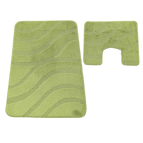 ⁨Komplet łazienkowy Montana z wycięciem Symphony Green Komplet (50 cm x 80 cm i 40 cm x 50 cm)⁩ w sklepie Wasserman.eu