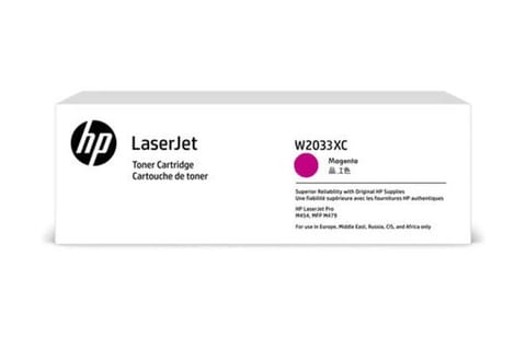 ⁨Oryginalny Toner Magenta HP Color LaserJet Color Pro M454, M479, MFP M454, MFP M479, Enterprise M455, MFP M480, Managed E45028, E47528 (415XC W2033XC), kompatybilne z W2033X⁩ w sklepie Wasserman.eu