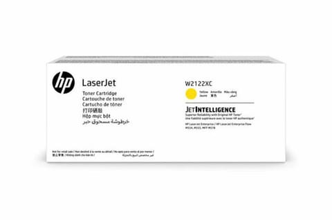 ⁨Oryginalny Toner Yellow HP LaserJet Color Enterprise M554, M555, M578 MFP (212XC W2122XC), kompatybilne z W2122X⁩ w sklepie Wasserman.eu