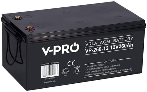⁨Akumulator VOLT POLSKA AGM VPRO 12V 260Ah⁩ w sklepie Wasserman.eu