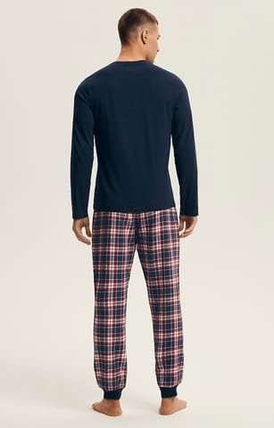 ⁨PIŻAMA HENDERSON 43457 NOIR 59X (kolor navy, rozmiar L)⁩ w sklepie Wasserman.eu