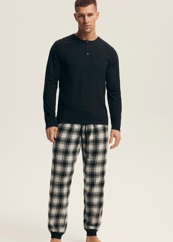 ⁨PIŻAMA HENDERSON 43457 NOIR 99X (kolor black, rozmiar L)⁩ w sklepie Wasserman.eu