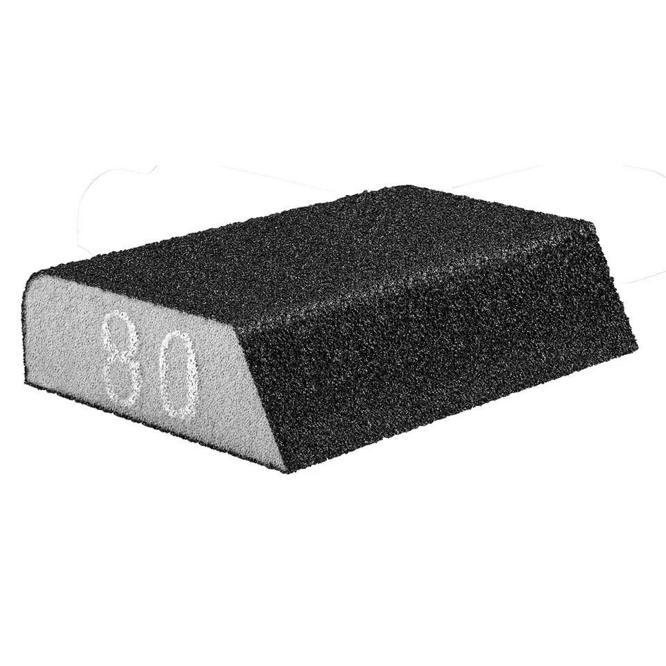 ⁨Abrasive sponge 98 x 25 x 68 mm, K80, oblique⁩ at Wasserman.eu