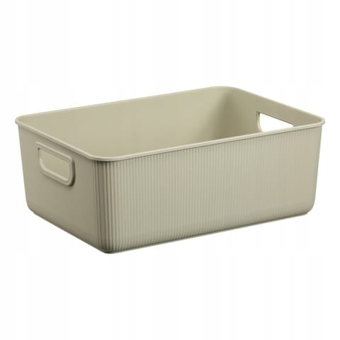 ⁨Pojemnik do przechowywania Akita Plast Team, Beżowy, 10L, 100% z recyklingu, Pokrywa sprzedawana oddzielnie, 60840802⁩ w sklepie Wasserman.eu