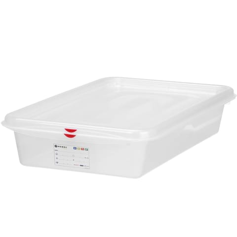 ⁨Pojemnik spożywczy GN 2/3 z etykietą pokrywką 13.5 l 354x325x150 mm⁩ w sklepie Wasserman.eu