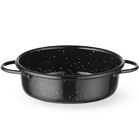 ⁨Patelnia emaliowana okrągła z uchwytami śr. 120x40 mm⁩ w sklepie Wasserman.eu