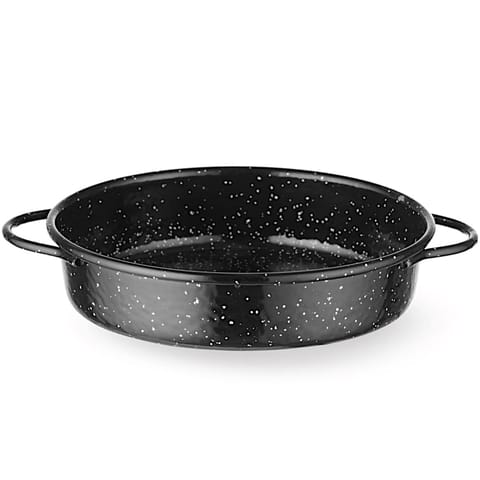 ⁨Patelnia emaliowana okrągła z uchwytami śr. 200x45 mm⁩ w sklepie Wasserman.eu