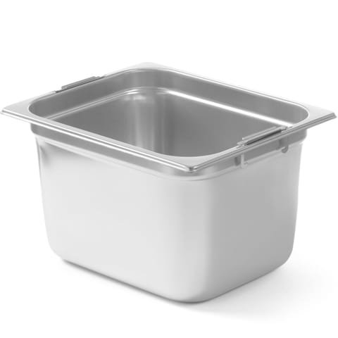 ⁨Pojemnik GN 1/2 z chowanymi uchwytami STAL 6.25 l 325x265x100 mm⁩ w sklepie Wasserman.eu