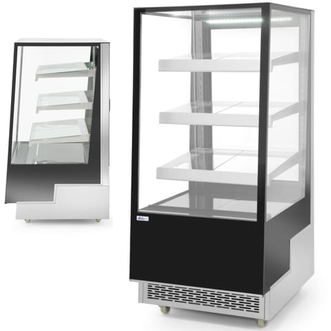⁨Witryna chłodnicza przeszklona ekspozycyjna 3 półki 300 l 480 W⁩ w sklepie Wasserman.eu