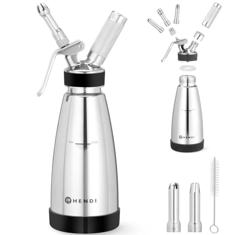 ⁨Termo syfon do sosów ciepłych i zimnych 3 końcówki 0.5 l śr. 95x275 mm⁩ w sklepie Wasserman.eu