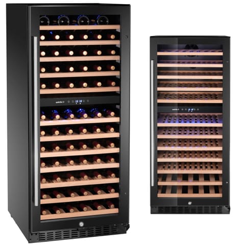 ⁨Lodówka chłodziarka do wina 2-strefowa na 124 butelki 265 l 570x595x1400 mm⁩ w sklepie Wasserman.eu