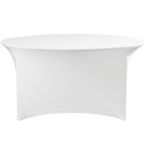 ⁨Obrus na stół okrągły cateringowy śr. 150x76 cm - biały⁩ w sklepie Wasserman.eu
