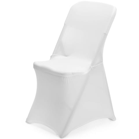⁨Pokrowiec na krzesło cateringowe bez prasowania - biały⁩ w sklepie Wasserman.eu