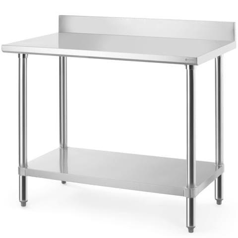 ⁨Stół przyścienny z półką rantem skręcany Budget Line 100x60x95 cm⁩ w sklepie Wasserman.eu