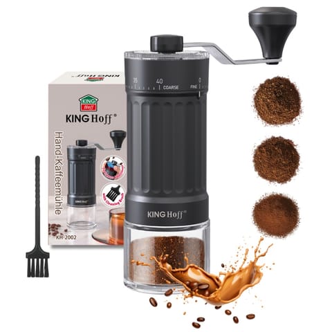 ⁨RĘCZNY MŁYNEK DO KAWY Z REGULACJĄ KINGHOFF KH-2002⁩ w sklepie Wasserman.eu